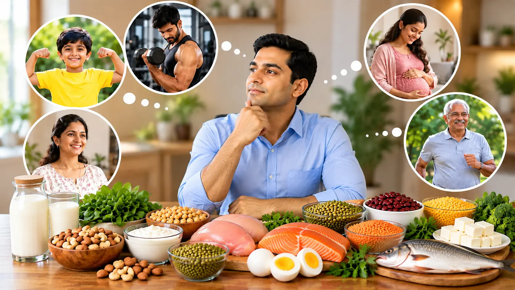 రోజుకు ఎంత ప్రోటీన్ అవసరం – వయసు, బరువును బట్టి ప్రోటీన్ అవసరాలు మరియు ప్రోటీన్ అధికంగా ఉండే ఆహారాలు